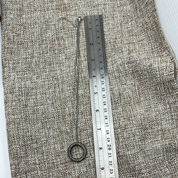 Vintage Sterling Silver Marcasite 16-18” Adjustable Necklace and Pendant - Picture 8 of 11